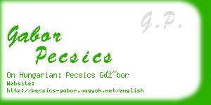 gabor pecsics business card